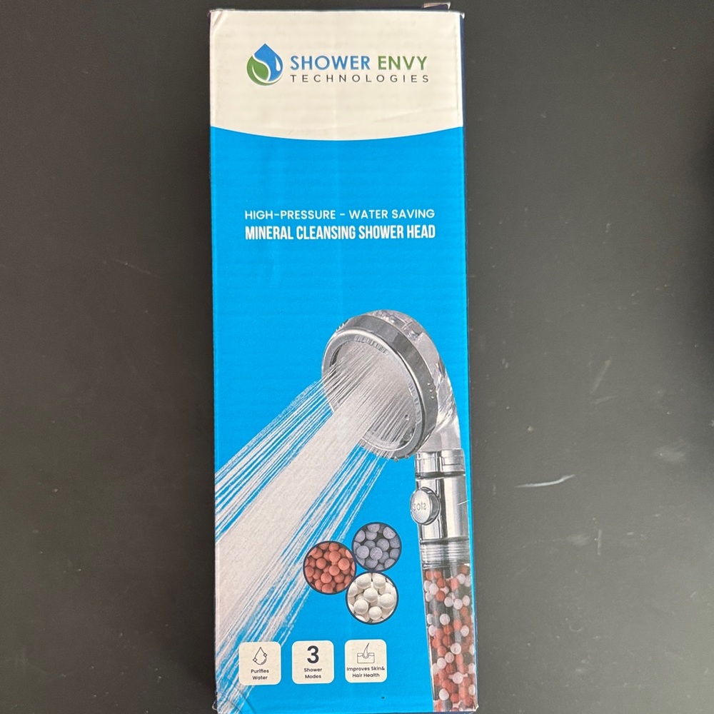 High-Pressure Mineral Cleansing Shower Head - Silver